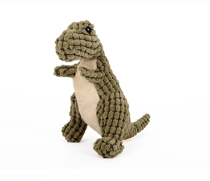 Dinosaur Plush Dog Toy – Interactive Chew Toy with Squeaker for Large & Small Dogs – Fun & Durable for Playful Pets