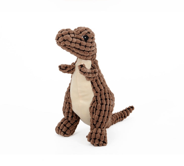 Dinosaur Plush Dog Toy – Interactive Chew Toy with Squeaker for Large & Small Dogs – Fun & Durable for Playful Pets