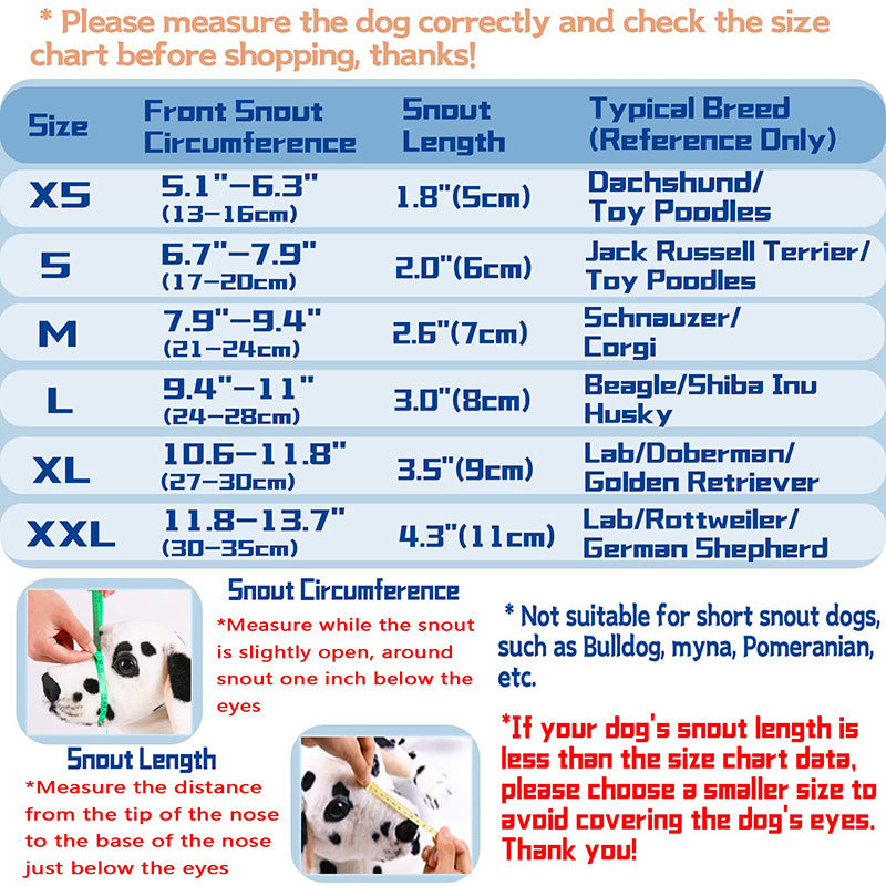 Breathable dog muzzle