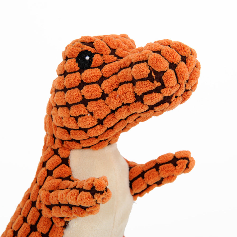 Dinosaur Plush Dog Toy – Interactive Chew Toy with Squeaker for Large & Small Dogs – Fun & Durable for Playful Pets