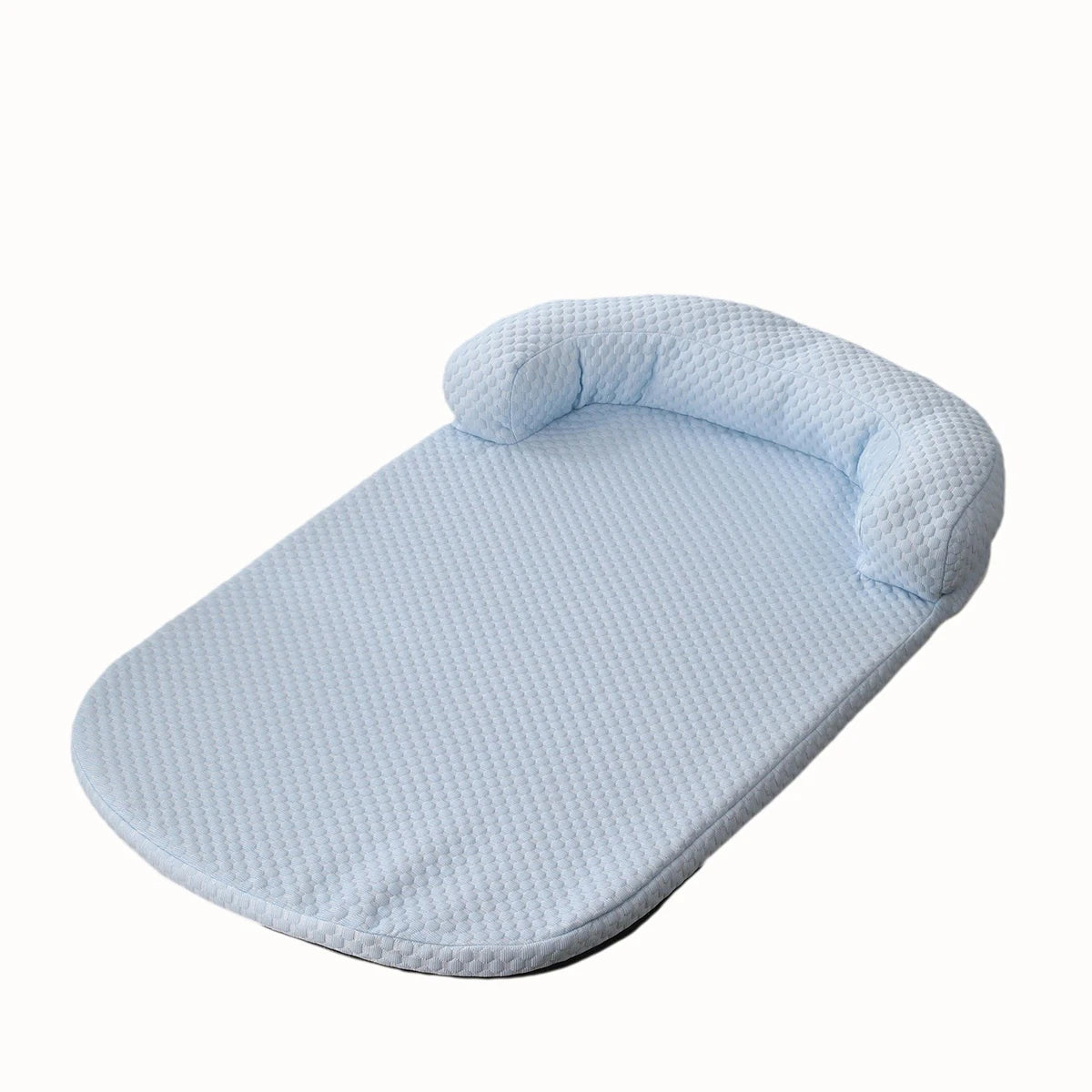 Cooling Pet Bed with Pillow – Breathable Ice Silk Fabric, Anti-Slip Base – Perfect for Small Dogs & Cats (Spring & Summer Comfort)