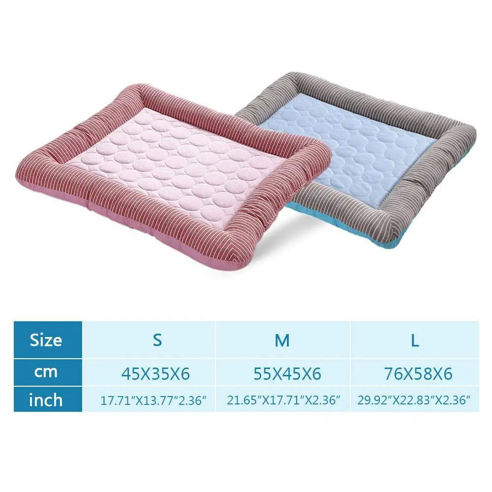 Cooling Dog Bed – Soft Ice Silk Summer Mat for Dogs & Cats | Comfortable Pet Beach Bed for Hot Weather