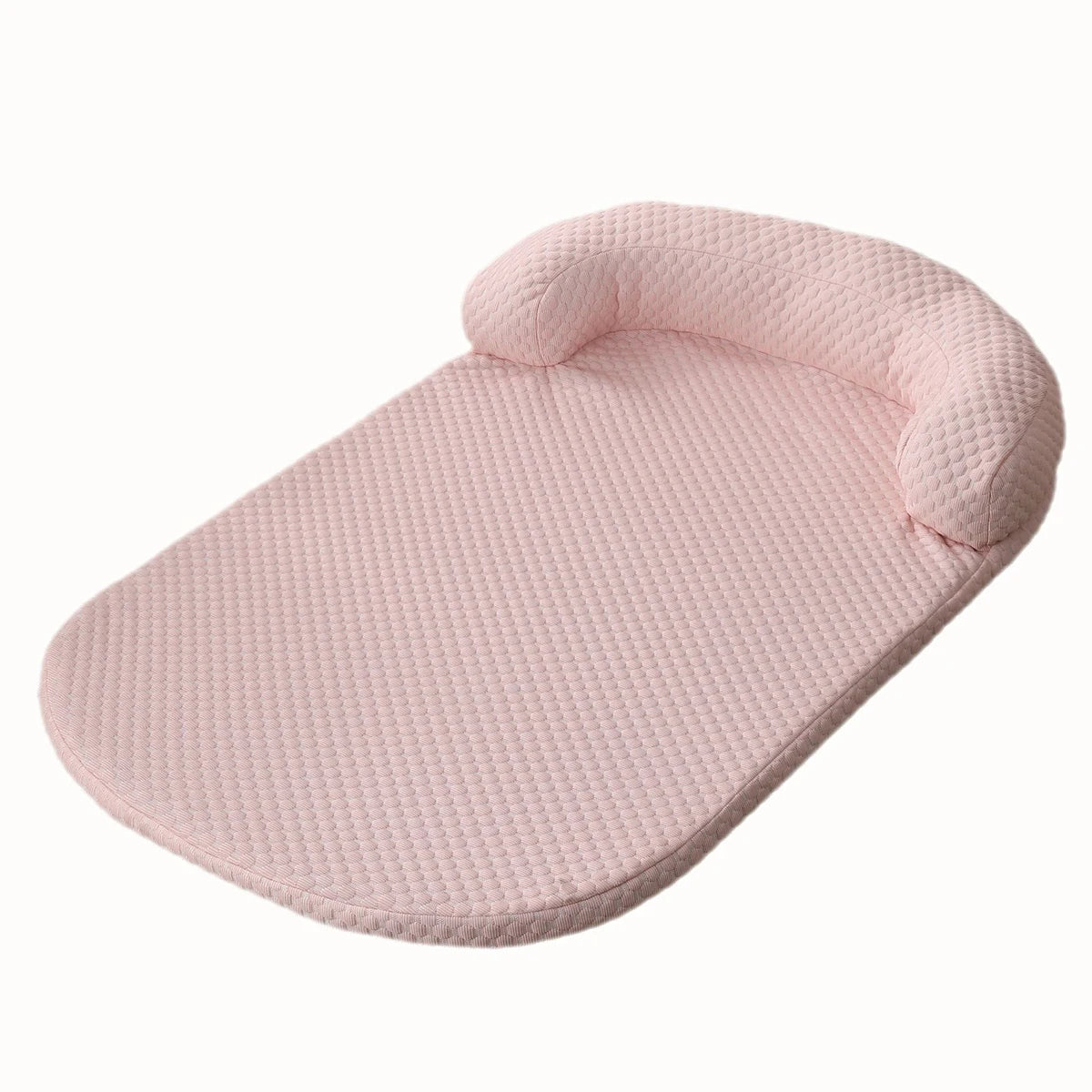 Cooling Pet Bed with Pillow – Breathable Ice Silk Fabric, Anti-Slip Base – Perfect for Small Dogs & Cats (Spring & Summer Comfort)