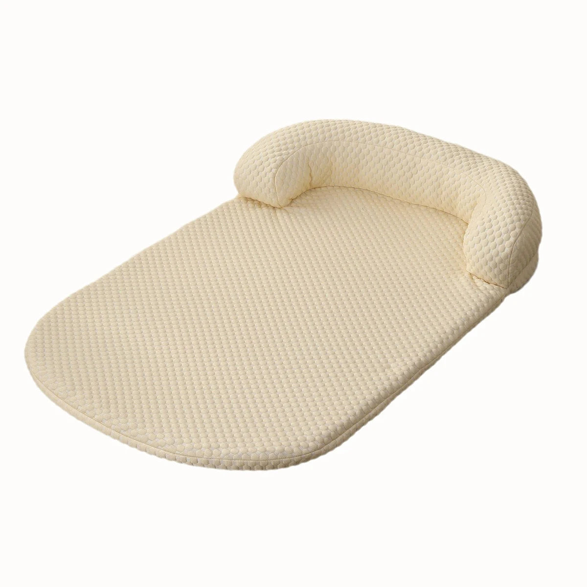 Cooling Pet Bed with Pillow – Breathable Ice Silk Fabric, Anti-Slip Base – Perfect for Small Dogs & Cats (Spring & Summer Comfort)