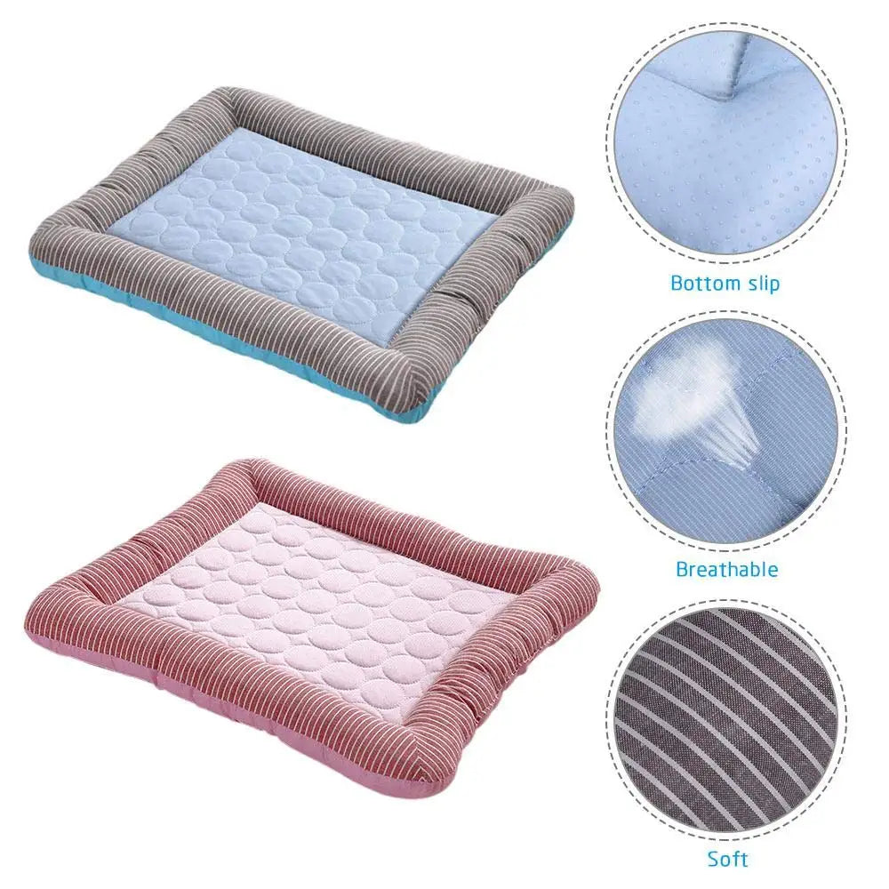 Cooling Dog Bed – Soft Ice Silk Summer Mat for Dogs & Cats | Comfortable Pet Beach Bed for Hot Weather