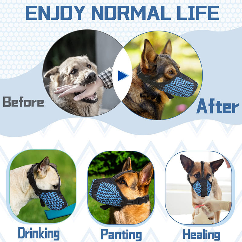 Breathable dog muzzle