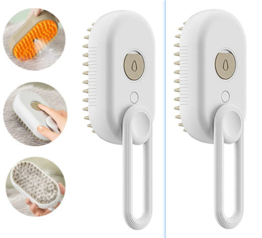 3-in-1 Electric Pet Grooming Brush – Steam Spray Comb for Cats & Dogs, Massage & Hair Removal Tool