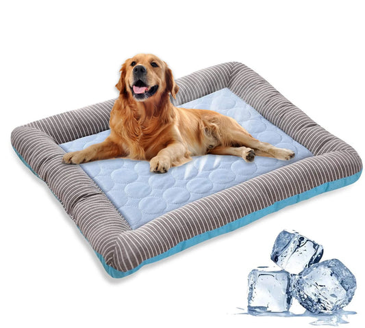 Cooling Dog Bed – Soft Ice Silk Summer Mat for Dogs & Cats | Comfortable Pet Beach Bed for Hot Weather